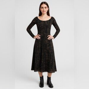 Fuzzi Jean Paul Gaultier Stretchy Mesh Knit Midi Dress